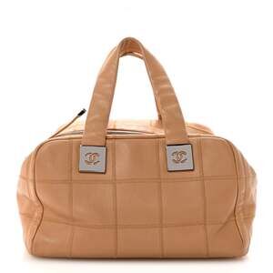 Chanel Caviar Square Stitched Bowler #256983C11B